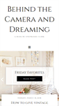 Mobile Screenshot of behindthecameraanddreaming.com